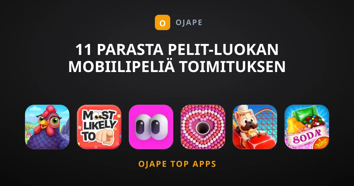 11 Parasta Pelit-Luokan Mobiilipeliä Toimituksen Suosituksella